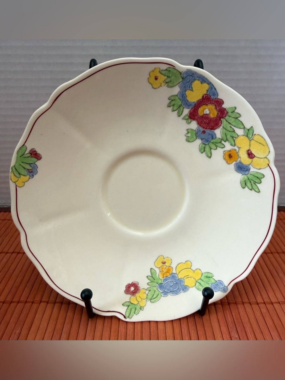 Royal Doulton Minden D5334, Soup Cup Saucer, Made in England 1934-1959. EVC